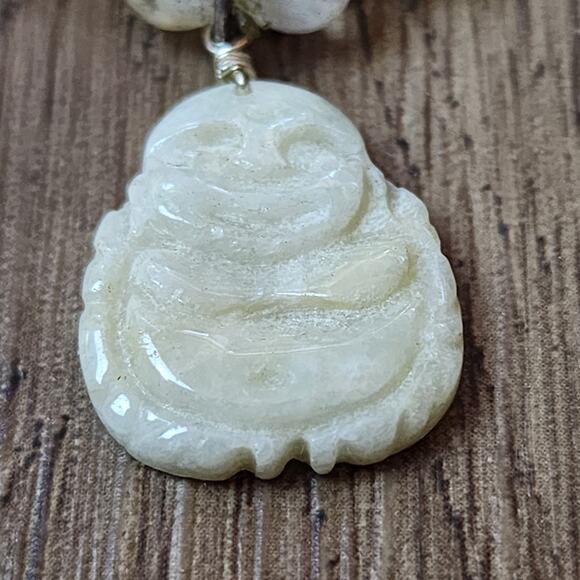 Peyote Bird Stretch Bracelet Free Spirit Buddha Charm Clear Beads Handmade - Picture 2 of 4